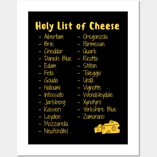 A-Z Holy List of Cheese Posters and Art